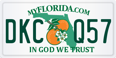 FL license plate DKCQ57