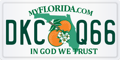FL license plate DKCQ66