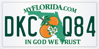 FL license plate DKCQ84