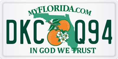FL license plate DKCQ94