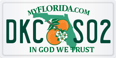 FL license plate DKCS02
