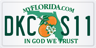 FL license plate DKCS11
