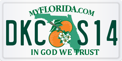 FL license plate DKCS14