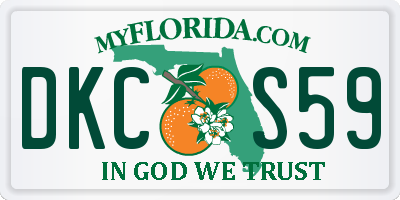 FL license plate DKCS59
