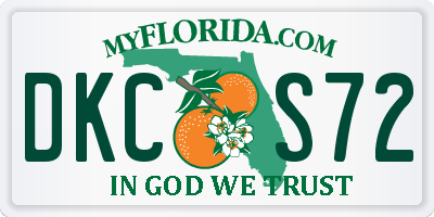 FL license plate DKCS72