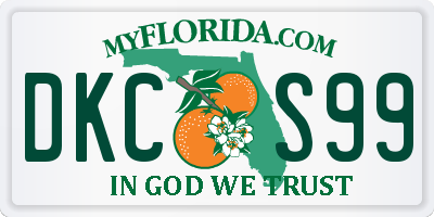 FL license plate DKCS99