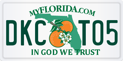 FL license plate DKCT05