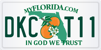 FL license plate DKCT11