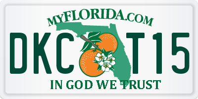 FL license plate DKCT15