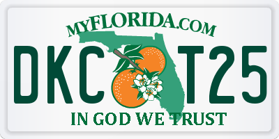 FL license plate DKCT25