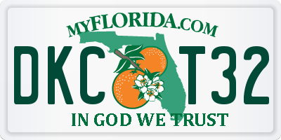 FL license plate DKCT32