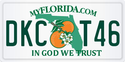 FL license plate DKCT46