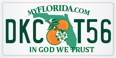 FL license plate DKCT56