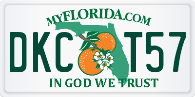 FL license plate DKCT57