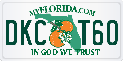 FL license plate DKCT60