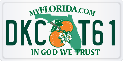 FL license plate DKCT61