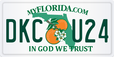 FL license plate DKCU24