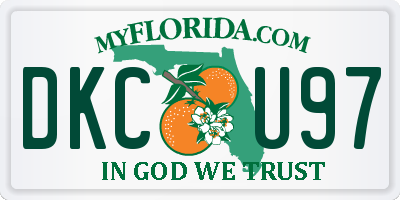 FL license plate DKCU97
