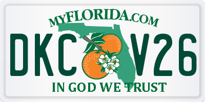 FL license plate DKCV26