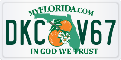FL license plate DKCV67