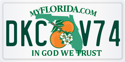 FL license plate DKCV74