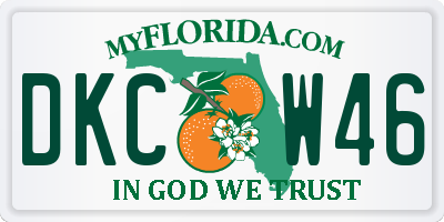 FL license plate DKCW46