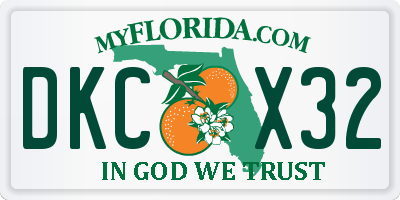 FL license plate DKCX32