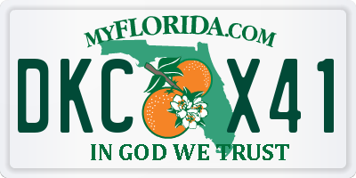 FL license plate DKCX41