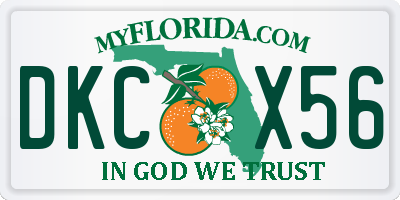 FL license plate DKCX56