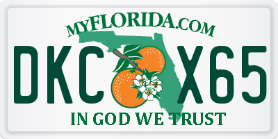 FL license plate DKCX65