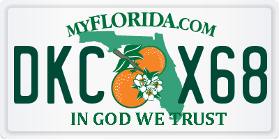 FL license plate DKCX68