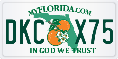 FL license plate DKCX75