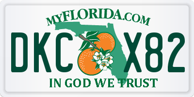 FL license plate DKCX82