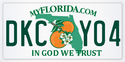 FL license plate DKCY04