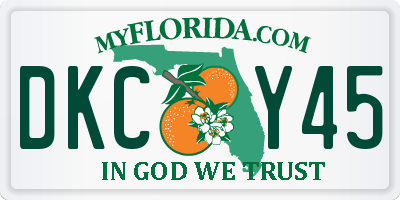 FL license plate DKCY45