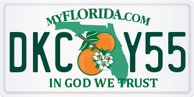 FL license plate DKCY55