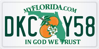 FL license plate DKCY58