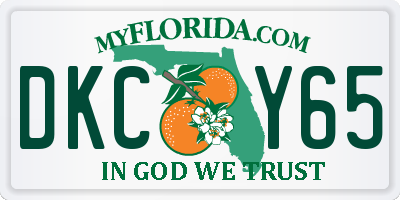 FL license plate DKCY65