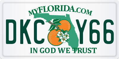 FL license plate DKCY66
