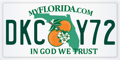 FL license plate DKCY72