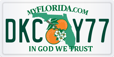 FL license plate DKCY77