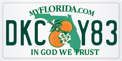 FL license plate DKCY83
