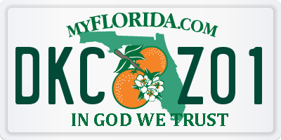 FL license plate DKCZ01
