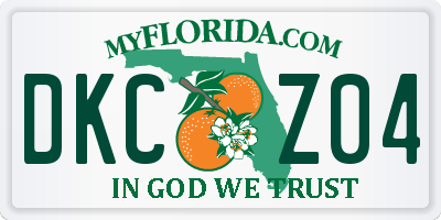 FL license plate DKCZ04