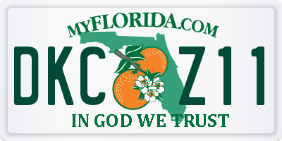 FL license plate DKCZ11