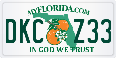 FL license plate DKCZ33