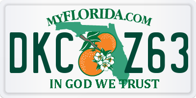 FL license plate DKCZ63