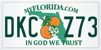 FL license plate DKCZ73