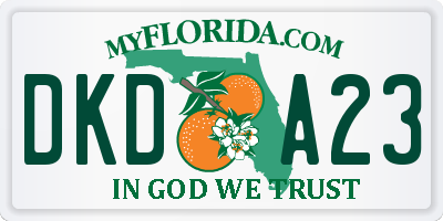 FL license plate DKDA23