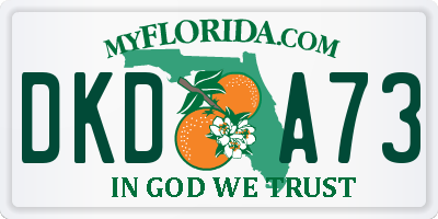 FL license plate DKDA73